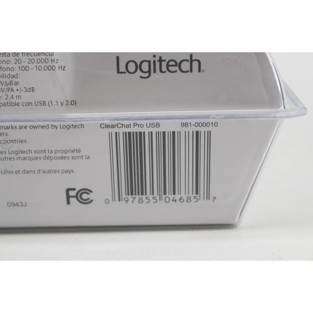Logitech ClearChat Clear Chat Pro USB Black Headband Headsets‎ model 981-000010